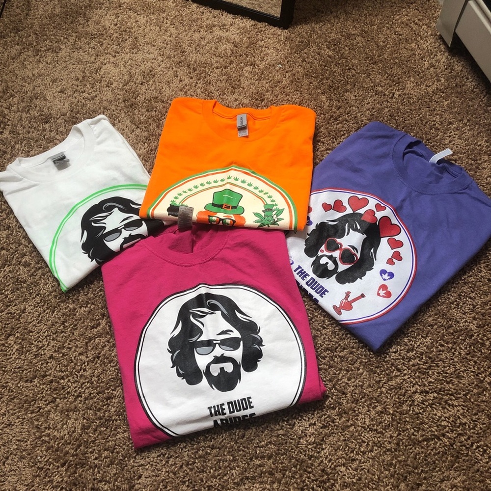 The big Lebowski, the Dude abides t-shirt bundle